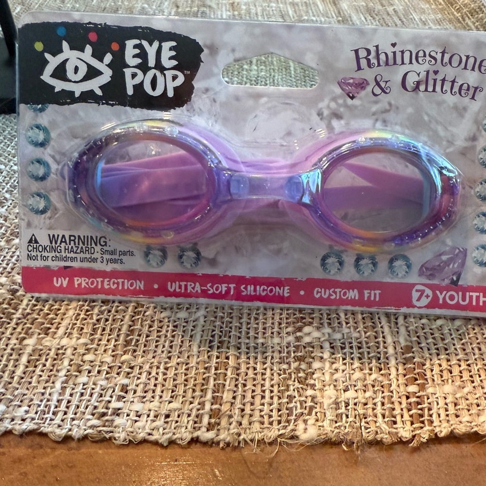 Rhinestone & Glitter Kids Goggles - Purple